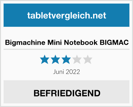  Bigmachine Mini Notebook BIGMAC Test