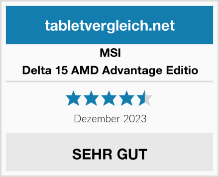 MSI Delta 15 AMD Advantage Editio Test