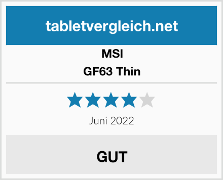 MSI GF63 Thin Test